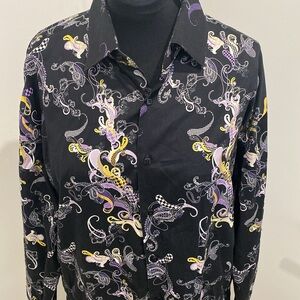 Robert Lewis Fine Printed Button Down Shirt RL594P |Size 2XL
